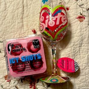 Lolita Love my wine “Sister My BFF, Icy Shots silicone ice shot glass mold